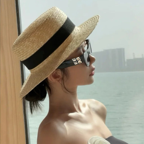 欧美猫眼字母墨镜女个性高级感凹造型防晒夏季遮阳太阳镜防紫外线 - 图3