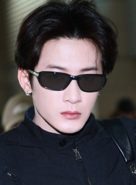 檀健次同款黑框男士气质大框太阳镜大脸显瘦防紫外线个性开车墨镜