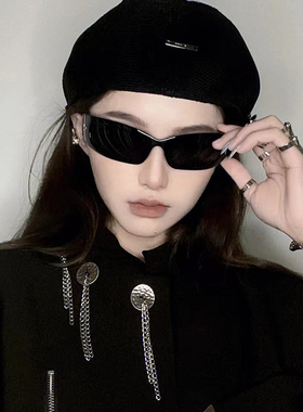 Y2K千禧风辣妹街拍科技感太阳镜