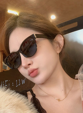 辣妹猫眼时尚凹造型偏光太阳镜潮