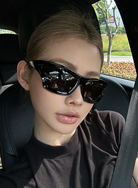 欧美千禧风未来科技感墨镜女个性大框凹造型朋克风太阳镜防紫外线