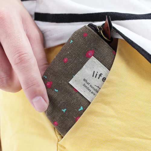 韩版简约硬币零钱包零钱袋女学生帆布可爱钥匙包迷你手拿包小钱包 - 图0