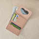 Card bag with multiple card slots, short style, cute three-fold cartoon heart