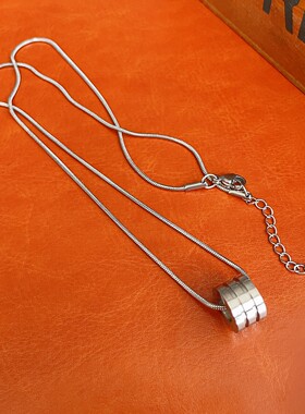 吾岸樊霄云旗同款小蛮腰项链时尚简约转运钛钢吊坠蛇骨链锁骨链潮