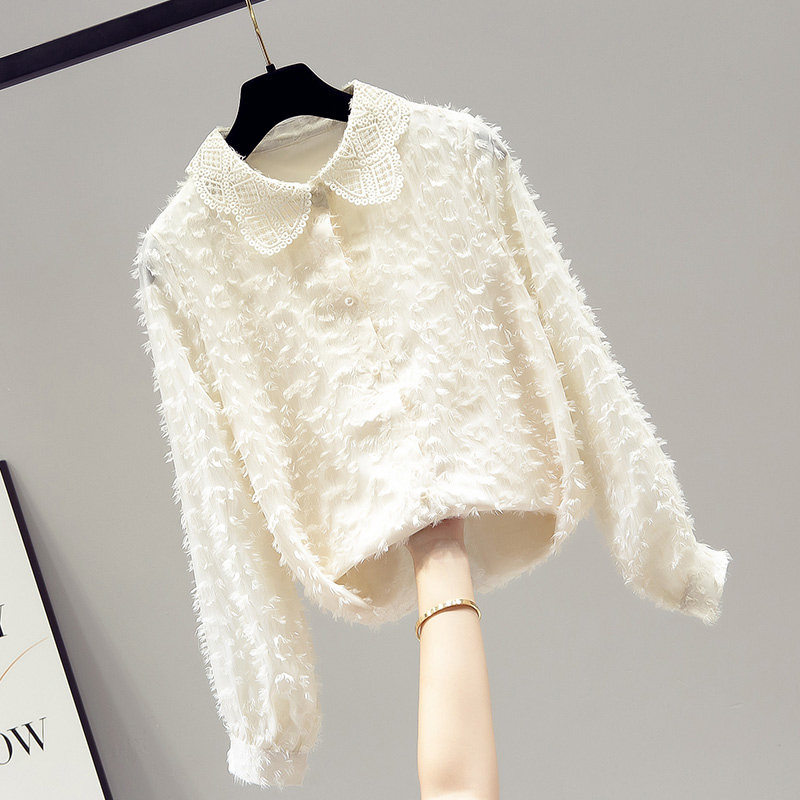 秋冬装2020年新款衬衫气质春打底衫 saronala莎欧娜拉蕾丝衫/雪纺衫