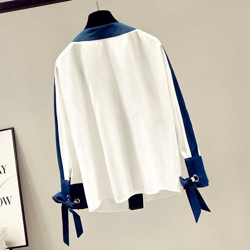 秋装2020年新款气质雪纺女装白衬衣 saronala莎欧娜拉蕾丝衫/雪纺衫