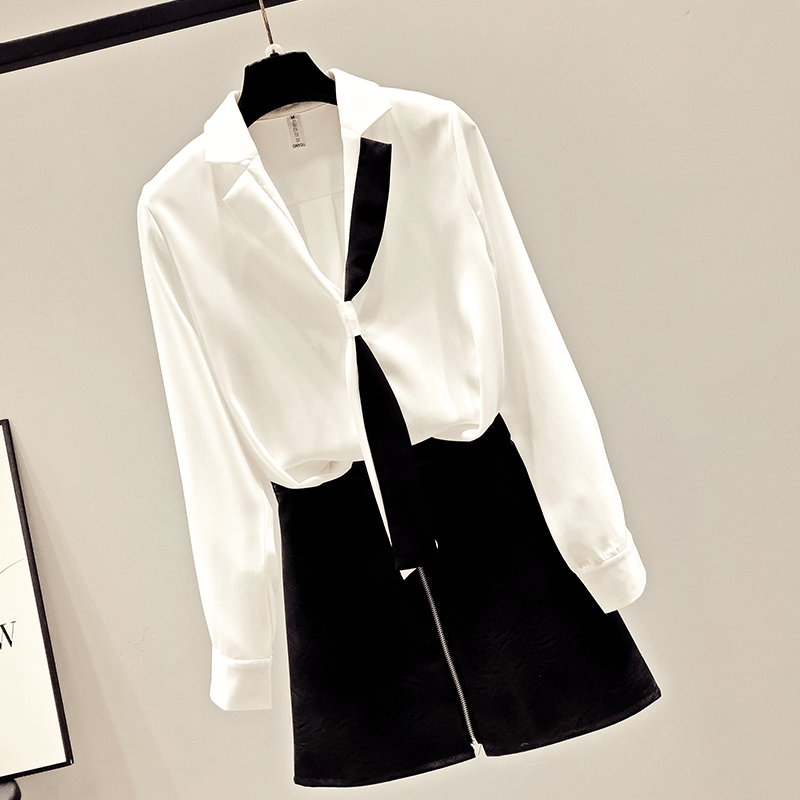 秋装2020年新款设计感小众女士雪纺 saronala莎欧娜拉衬衫