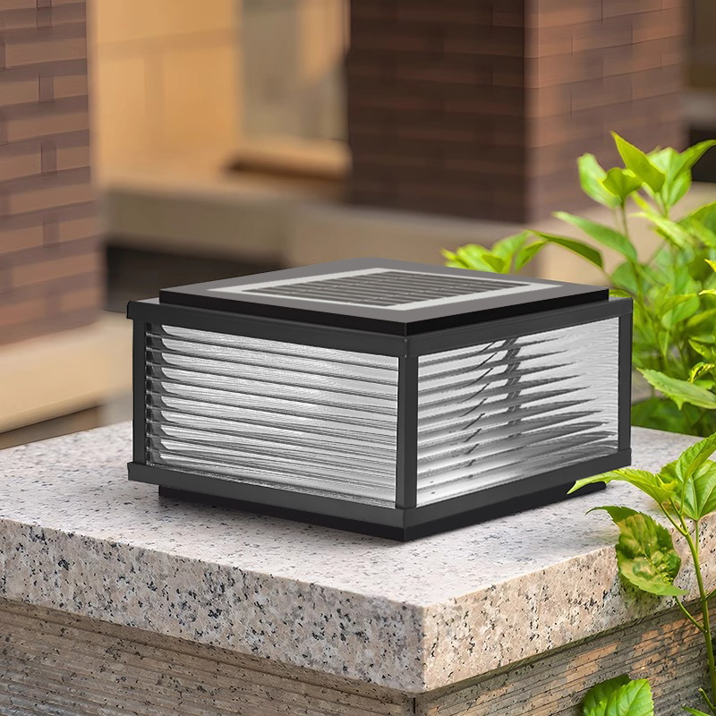 两只装太阳能柱头灯户外庭院灯防水别墅大门围墙灯花园柱子门柱灯 - 图2