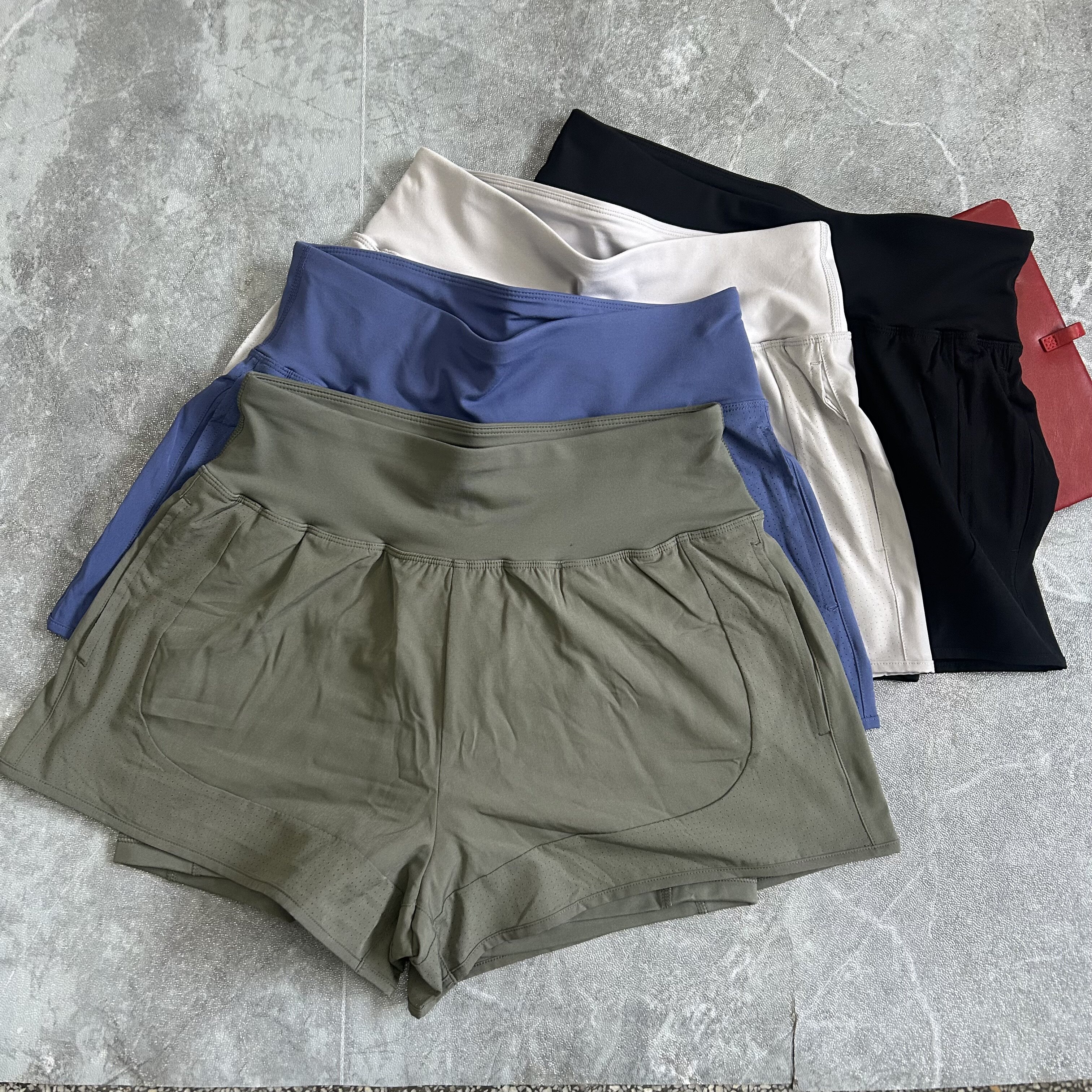 Sports shorts women's summer three-point running library fake two-piece anti-exposure tennis pants skirt beautiful waist yoga fitness 0097