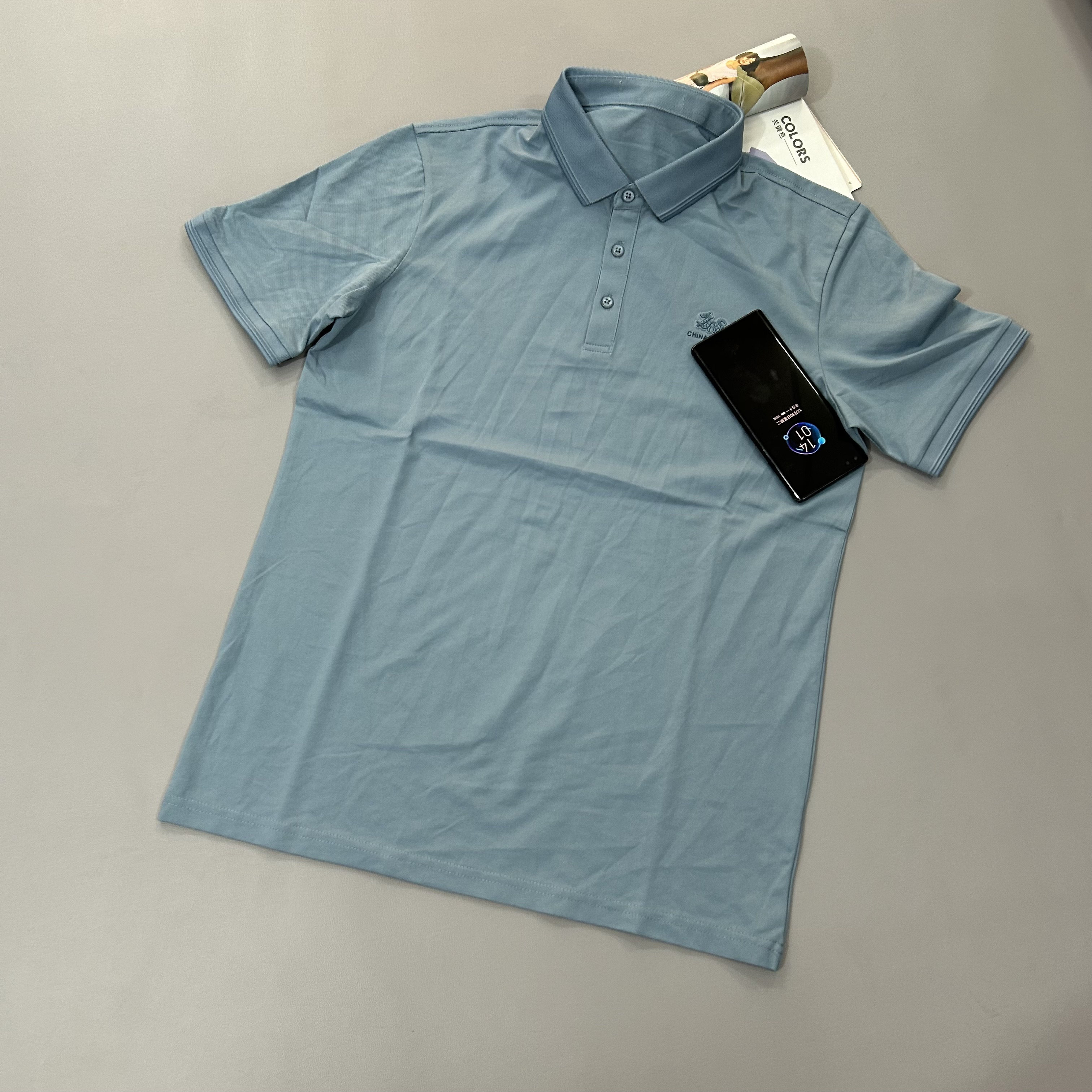 Spring and summer men's polo shirts are cool and moisture-wicking sports and casual T-shirts that are skin-friendly and not stuffy
