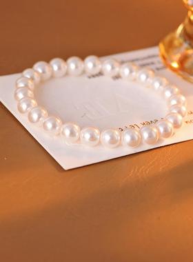 2025新款裸手链珍珠手链串珠简约高级感小米珠复古法式气质手串