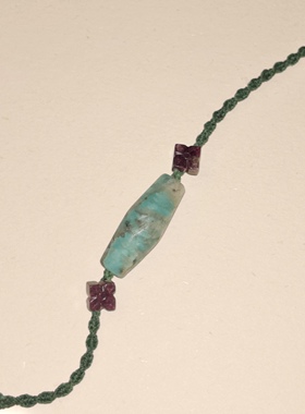 复古新中式天河石碧玺扭结手链