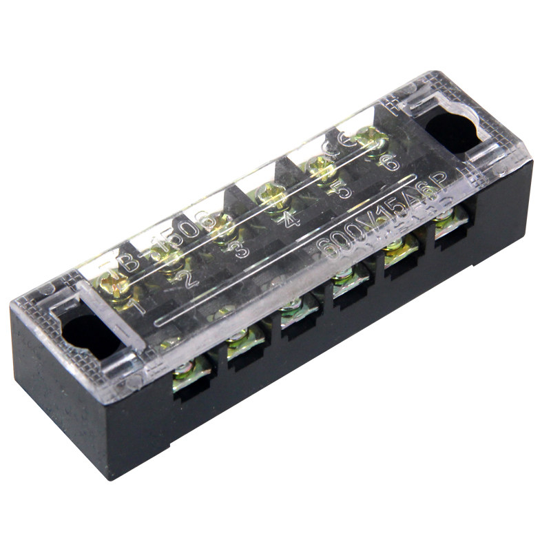 TB-1506(15A 6P接线排15A固定板6位连接器接线柱接线盒铁件铜件_虎窝淘