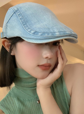 韩版复古牛仔前进帽女夏季百搭