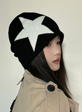 登山冷帽大头围针织帽子女款
