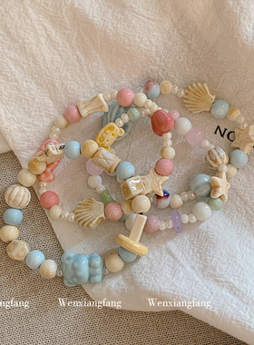 小清新甜美小鱼串珠手链女款2025