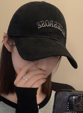 韩版百搭字母硬顶棒球帽女夏薄款