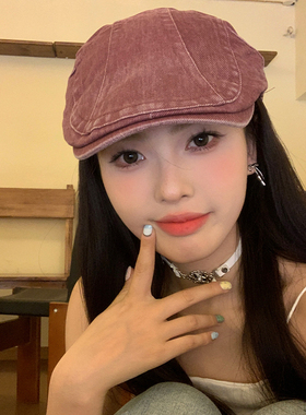 美式复古水洗做旧牛仔前进帽女夏