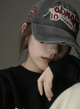 美式复古水洗做旧棒球帽