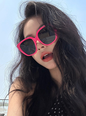 2025新款玫红色墨镜女防晒高级感