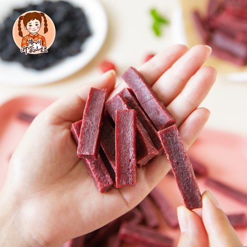 沂蒙山妞桑葚山楂条网红无添加剂儿童孕妇零食山楂糕特产小包装 - 图2