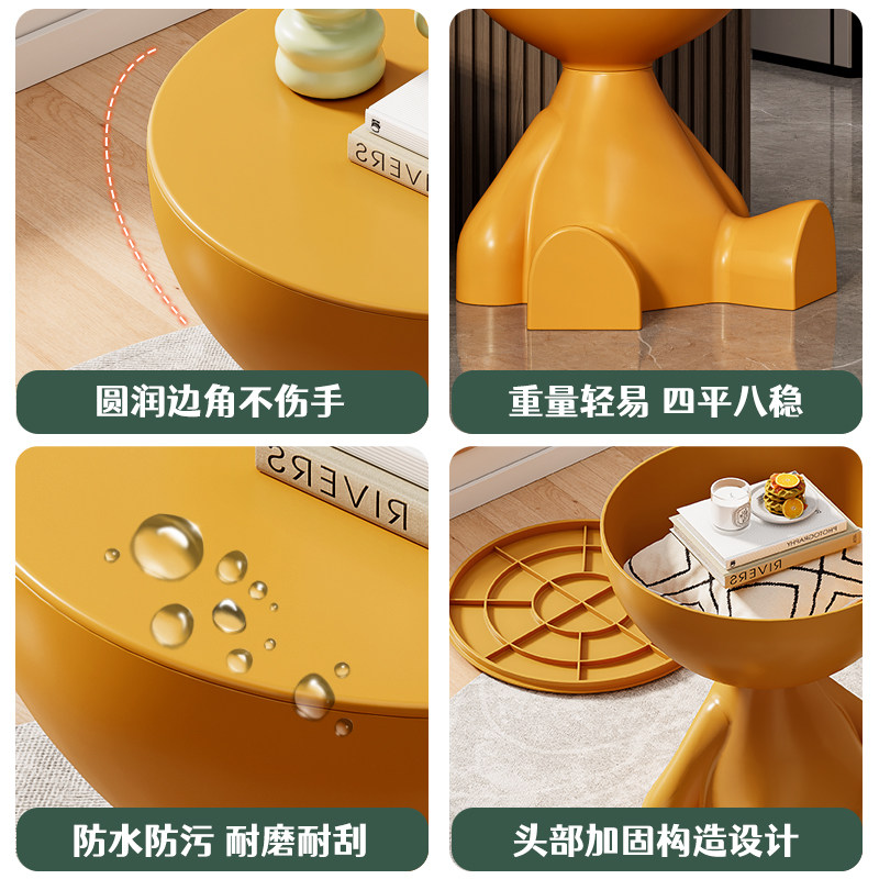 创意小平头落地摆件网红客厅沙发边几电视柜家居装饰品收纳置物架,淘宝优惠券,粉丝福利购,淘宝优惠卷