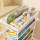 Foldable bookshelf trolley trolley floor-standing mobile