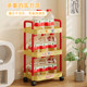 Cute multi-layer storage rack trolley for home storage