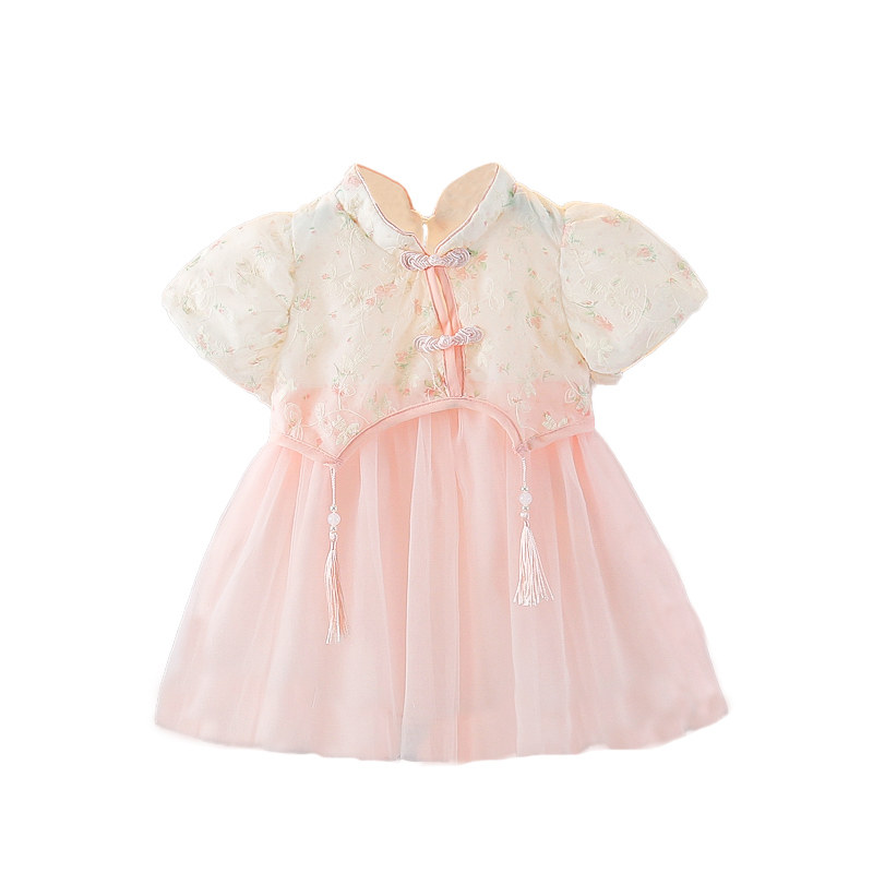 女童短袖汉服夏季周岁婴儿裙子宝宝古风生日礼服公主裙儿童连衣裙,淘宝优惠券,粉丝福利购,淘宝优惠卷