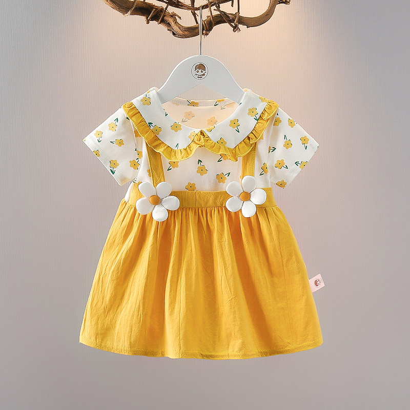 夏季女童碎花T恤时髦夏装1-3岁女宝宝短袖套头衫婴儿夏天衣服新潮,淘宝优惠券,粉丝福利购,淘宝优惠卷