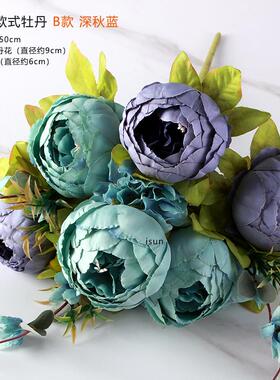 欧式苞芯牡丹仿真花家居装饰摆件