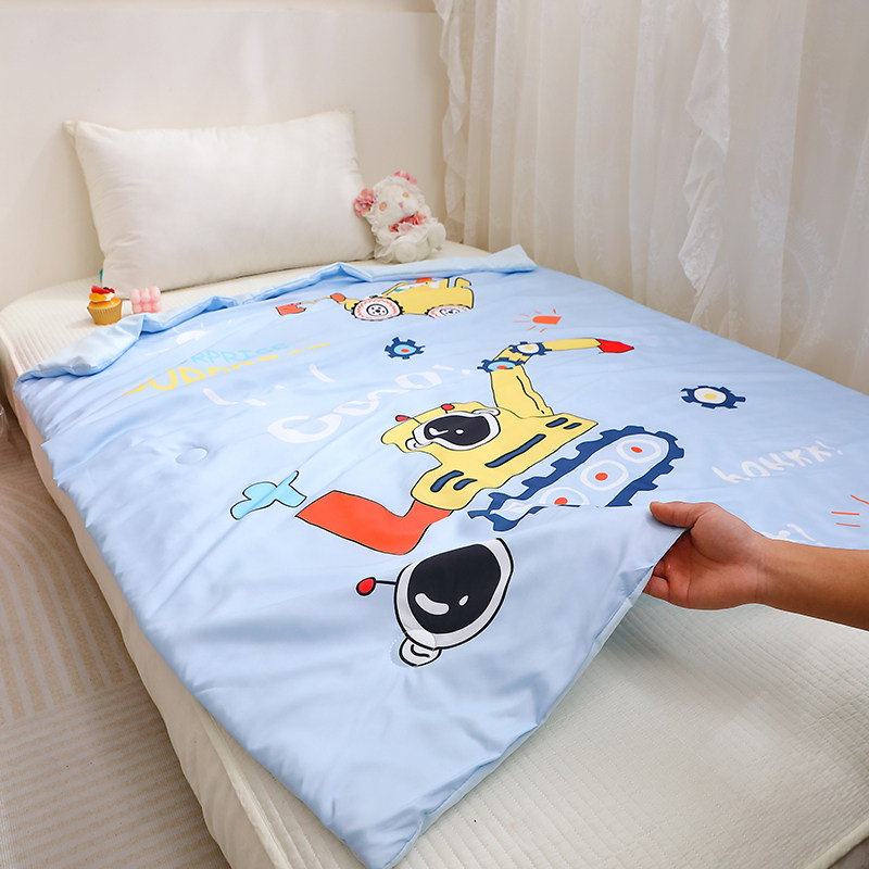 儿童空调被子夏季冰丝凉感天丝幼儿园午睡单奥特学生宿舍宝宝被子