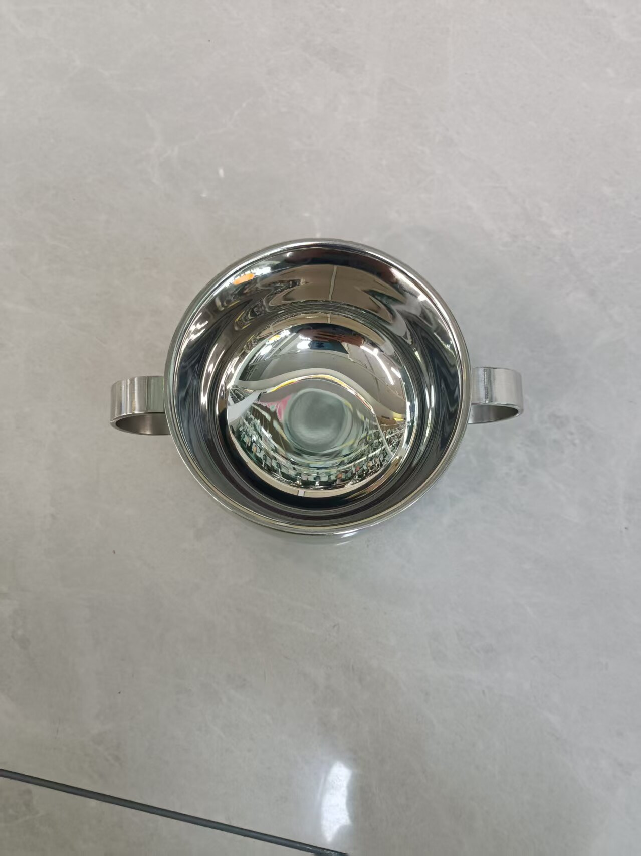 米斯316不锈钢儿童双柄碗多功能碗牛奶杯双耳宝宝不锈钢碗家用碗