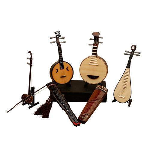 古筝模型摆件古琴琵琶中阮二胡竹笛民乐模型摆件相框中国特色礼物 - 图3