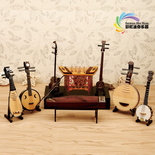 古筝模型摆件古琴琵琶中阮二胡竹笛民乐模型摆件相框中国特色礼物 - 图2