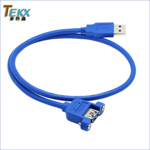 高速USB3.0延长线USB3.0公转母数据线USB3.0高速公母带固定螺丝孔USB3.0面板延长鼠标键盘U盘电脑电视打印机 - 图1
