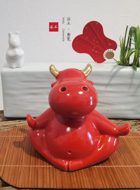 陶瓷摆件生肖摆件乔迁礼物茶宠