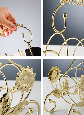 轻奢红酒架摆件现代简约酒柜装饰品小创意L家居客厅桌面工艺摆设