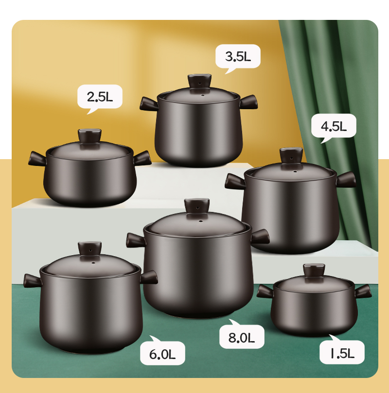 苏泊尔砂锅炖锅煲汤家用明火燃气陶瓷锅耐高温大小号容量沙锅石锅-图1