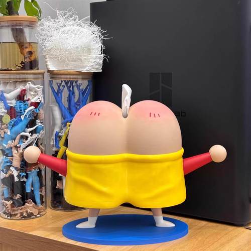 蜡笔小新卡通屁股纸巾盒创意摆件可爱抽象搞怪派大星屁股抽纸盒 - 图1