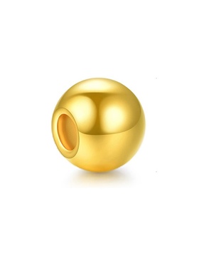 小金珠散珠金包银珠子古法光面转运珠配珍珠小金珠手链女朋友送礼