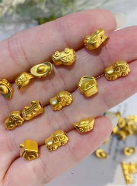 配件足珠金包银房子车子元宝转运珠手串手链隔珠路路通有车有房礼