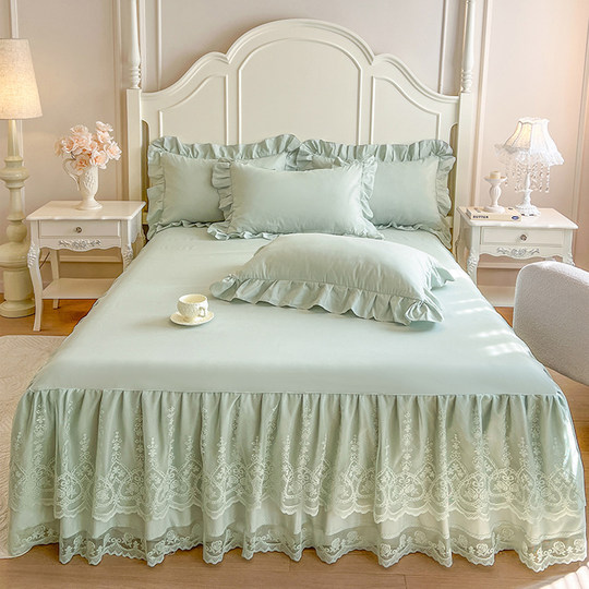 Lace bed skirt single -piece European -style lace beds, single beds, three -piece bed cover, dust prevention, ugly, ugly four seasons general -purpose anti -slip
