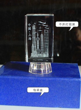 旅游纪念品水晶纪念品上海模型