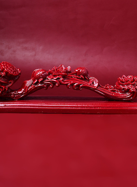 朱砂如意摆件紫金砂大号如意客厅玄关摆设办公桌居家饰品开业礼品