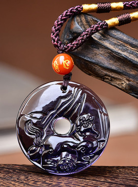 淘运开阁白泽封侯吉鸿吊坠紫水晶2026年属蛇吉祥物生肖蛇男女佩戴