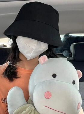 深顶渔夫帽子女春季新款水桶帽遮阳盆帽显脸小防晒日系百搭太阳帽