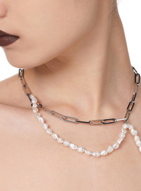 pearlona性别流动多层巴洛克项链