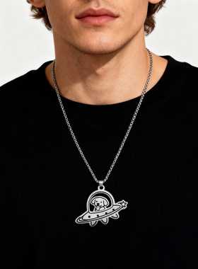 WHYBLUE原创设计感宇航员项链