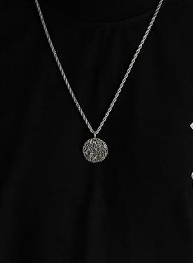 情侣礼物复古圆牌吊坠WHYBLUE